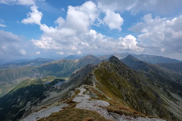 Bergpanorama Vom Gipfel Des Banikov Gipfels Der Slowakischen Tatra Mit — Stockfoto