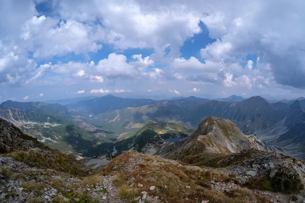 Панорама Вершини Піку Banikov Словацьких Татранських Гір Скелястими Пейзажами Тіні — стокове фото
