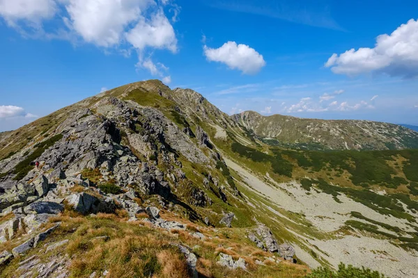 Rocky Mountain Toppar Med Vandringsleder Höst Slovakiska Tatra Västra Karpaterna — Stockfoto