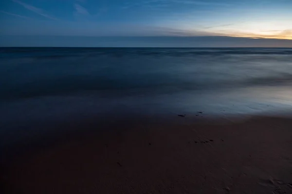 Morze Plaża Wyprane Fale Wody Teksturą Obrazu Streszczenie Długi Czas — Zdjęcie stockowe