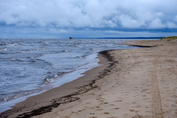 Viharfelhők Piszkos Strandra Este — Stock Fotó