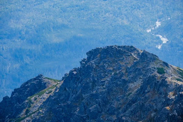 Rotsachtige Wandelweg Voor Toeristen Westelijke Karpaten Tatra Gebergte Slowakije Duidelijke — Stockfoto