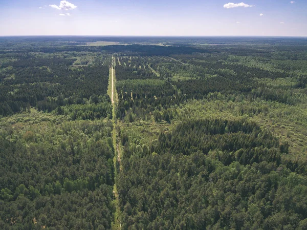 Drone Image Aerial View Rural Area Fields Forests Water Reflections — Stock Photo, Image