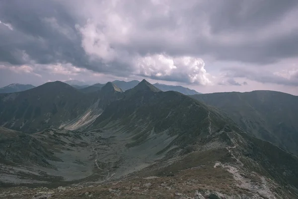 Hermoso Panorama Montaña Desde Cima Del Pico Banikov Las Montañas — Foto de Stock