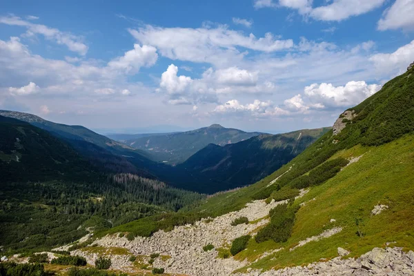 Nyugati Kárpátok Turistával Túrázás Pályák Tátra Szlovákia — Stock Fotó