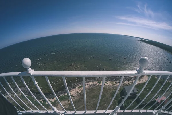 Φακός Fisheye Θέα Της Ακτής Του Νησιού Της Χιίουμαα Στην — Φωτογραφία Αρχείου