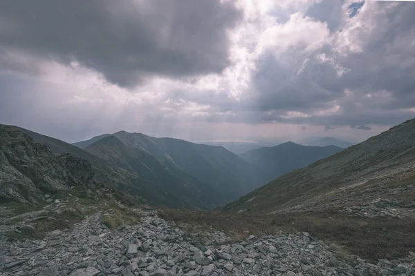 Panorama Montaña Desde Cima Del Pico Banikov Las Montañas Eslovacas — Foto de Stock