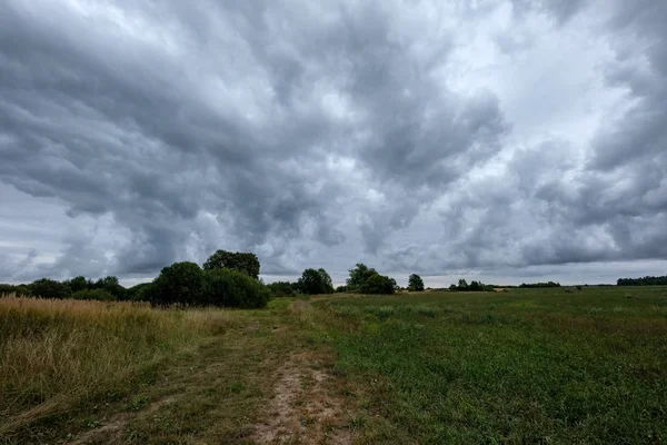 Storm Clouds Forming Countryside Fields — Stock Photo, Image