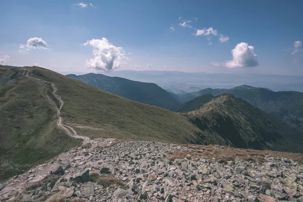 Piękne Góry Skaliste Szczyty Szlaków Turystycznych Jesieni Słowackich Tatr Zachodnich — Zdjęcie stockowe
