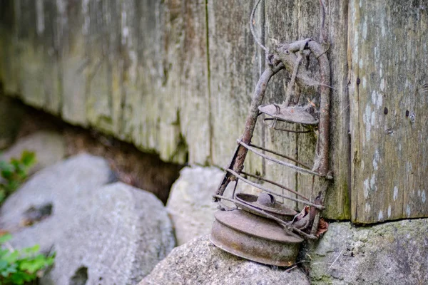 Old Wooden Barn Details Countryside Summer Old Planks Metal Details — Stock Photo, Image