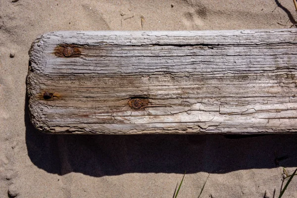 Oude Houten Plank Textuur Direct Zonlicht Met Scheuren — Stockfoto