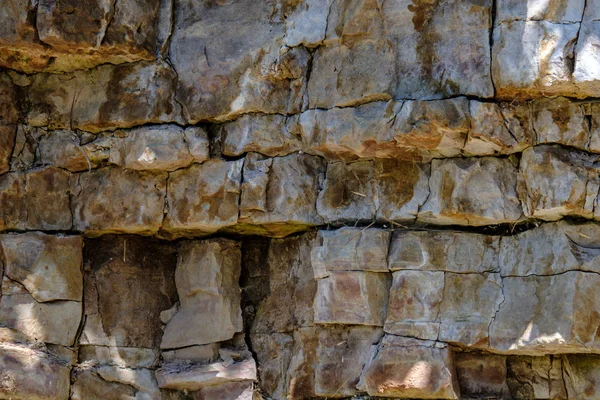 Details Aus Sandsteinfelsen Hautnah Mit Herben Schatten — Stockfoto