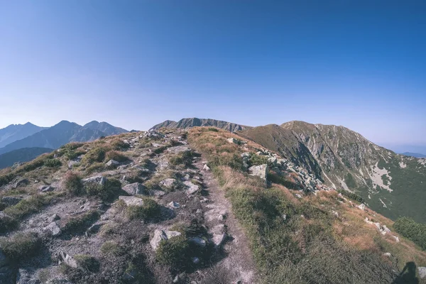 western carpathian mountains on clear day, Tatra hiking trails