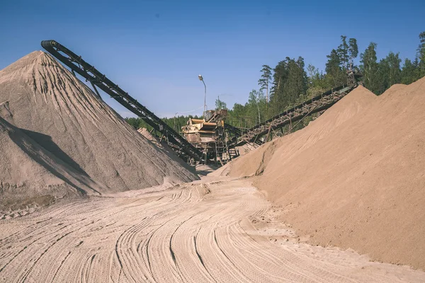 Abstrakta Texturmönstret Sand Nära Vatten Kroppen Med Några Växter Vintage — Stockfoto