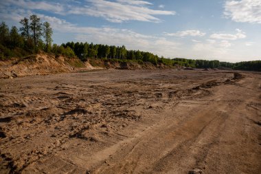 Bazı bitkiler ile su vücut yakınındaki Soyut doku kum desen 