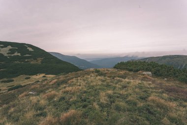 yürüyüş parkurları Slovakya Tatra Dağları yakınındaki dağ gölü Rohache