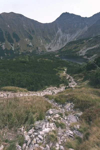 Sentieri Escursionistici Slovacchia Montagne Tatra Vicino Lago Montagna Rohache — Foto Stock