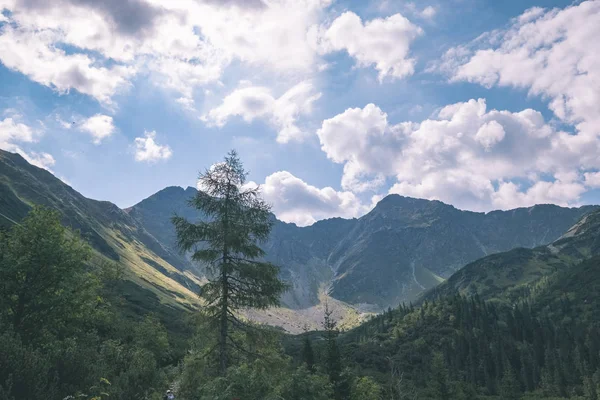 western carpathian mountains on clear day, Tatra hiking trails