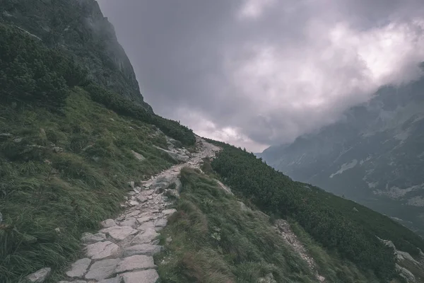 Μονοπάτια Πεζοπορίας Tatra Δυτικά Καρπάθια Όρη Συννεφιασμένη Μέρα — Φωτογραφία Αρχείου