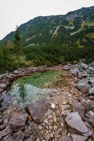 Yürüyüş Parkurları Slovakya Tatra Dağları Yakınındaki Dağ Gölü Rohache — Stok fotoğraf