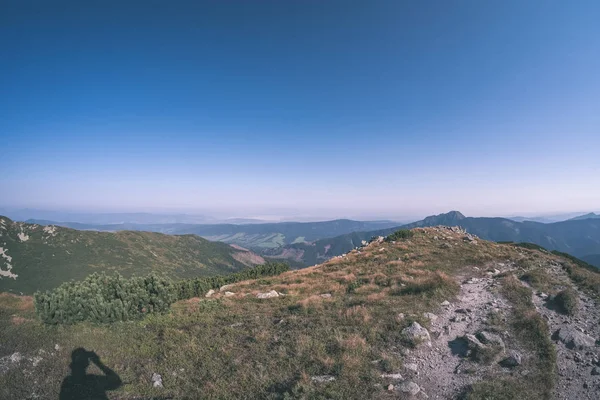 western carpathian mountains on clear day, Tatra hiking trails