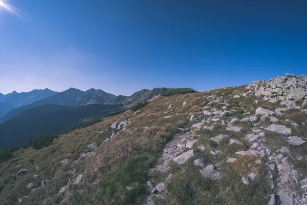 western carpathian mountains on clear day, Tatra hiking trails