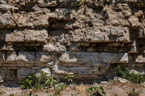 Details Aus Sandsteinfelsen Hautnah Mit Herben Schatten — Stockfoto