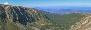açık gün, yürüyüş parkurları Tatra Batı Karpat Dağları'nın panoramik çekim