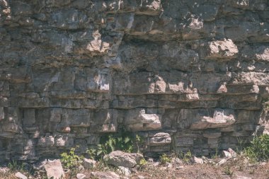 kumtaşı kaya Ayrıntılar sert gölgeler - vintage bir retro görünüm yakın çekim