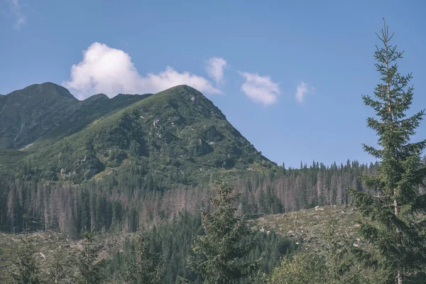 western carpathian mountains on clear day, Tatra hiking trails