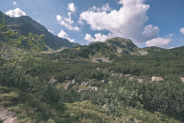 western carpathian mountains on clear day, Tatra hiking trails