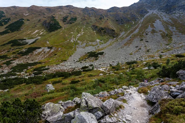 Sentieri Escursionistici Slovacchia Montagne Tatra Vicino Lago Montagna Rohache — Foto Stock