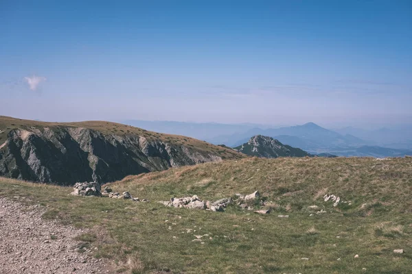 western carpathian mountains on clear day, Tatra hiking trails