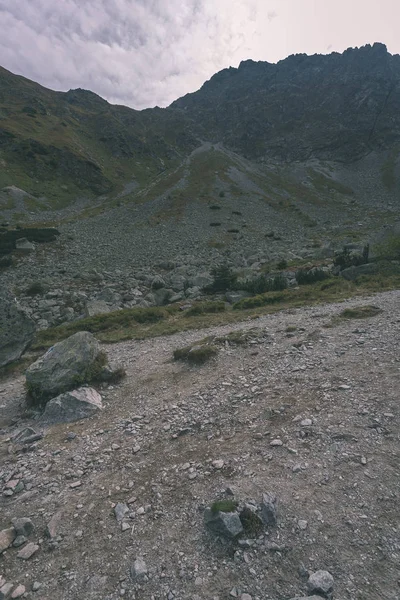 Sentiers Randonnée Slovaquie Montagnes Tatra Près Lac Montagne Rohache — Photo