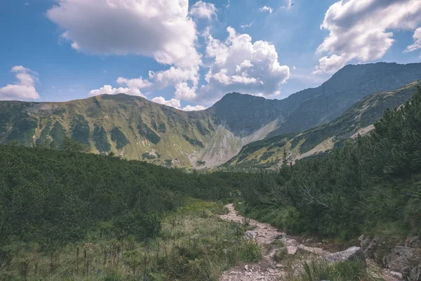 western carpathian mountains on clear day, Tatra hiking trails