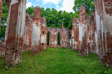 Detaylar, mimari öğeleri kilise eski taş ve tuğla
