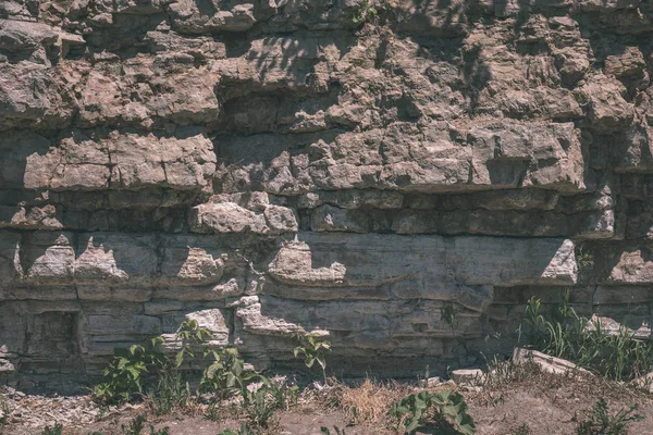 Sandsteinfelsen Details Hautnah Mit Harten Schatten Vintage Retro Look — Stockfoto