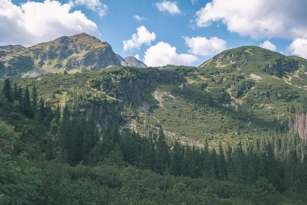 western carpathian mountains on clear day, Tatra hiking trails