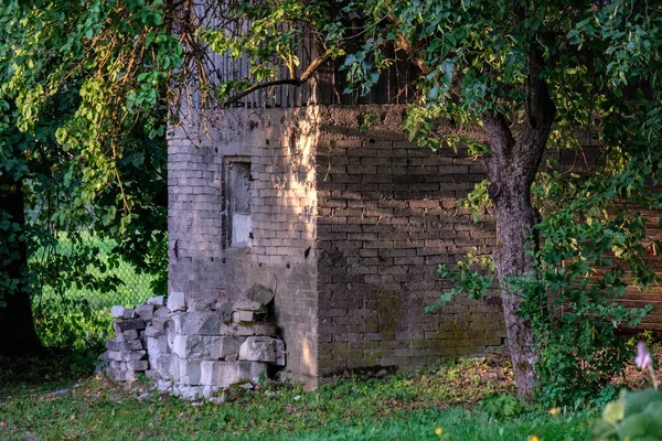 Alte Hölzerne Landhausarchitektur Details Und Bauelemente — Stockfoto