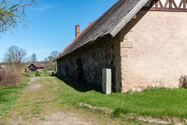 Alte Hölzerne Landhausarchitektur Details Und Bauelemente — Stockfoto