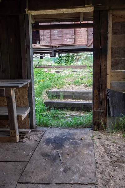 Old Wooden Countryside House Architecture Details Elements Construction — Stock Photo, Image