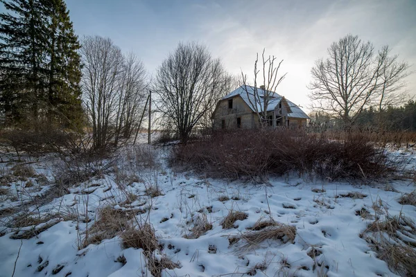 Staré Dřevěné Krajiny Dům Architekturu Detaily Prvky Stavby — Stock fotografie