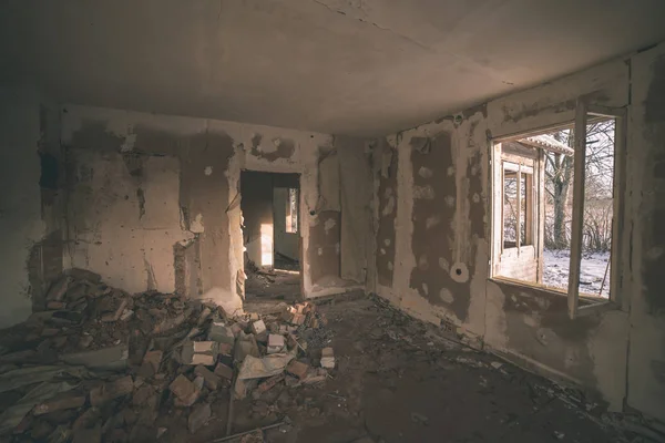 Interior Abandoned Old Countryside House — Stock Photo, Image