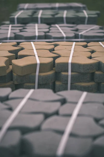 stacked stone tiles on blurred background