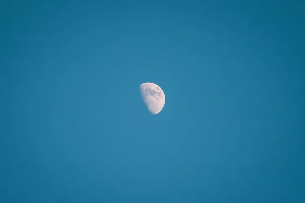 Hintergrund Des Hellen Mondes Blauen Himmel — Stockfoto