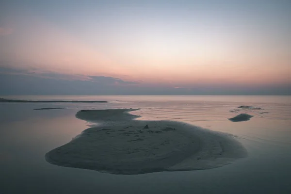 Закат Над Спокойной Водой Балтийского Моря Латвия — стоковое фото
