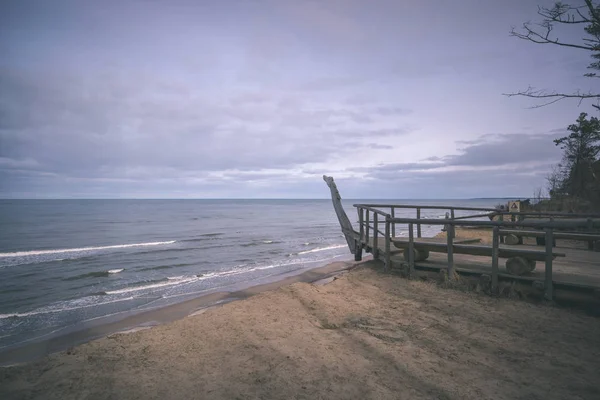 Nuages Orageux Sur Mer Sombre Eau Calme — Photo