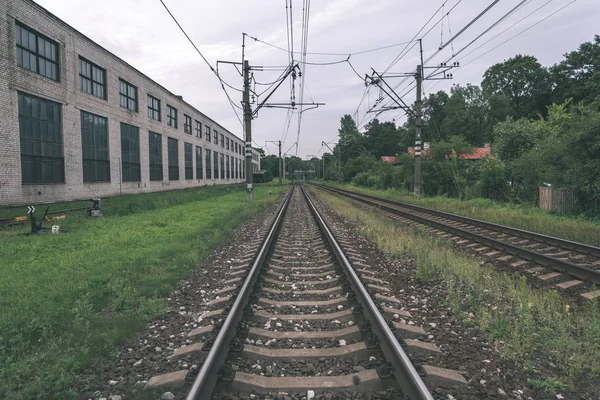 Parça Demiryolu Ayrıntılar Kırsal Kesimde Yer — Stok fotoğraf