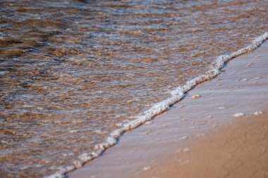 güneşli deniz sörf kum ile arka plan