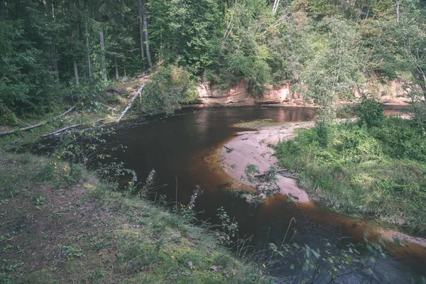 Río Amata Letonia Con Bosque Verde Verano —  Fotos de Stock